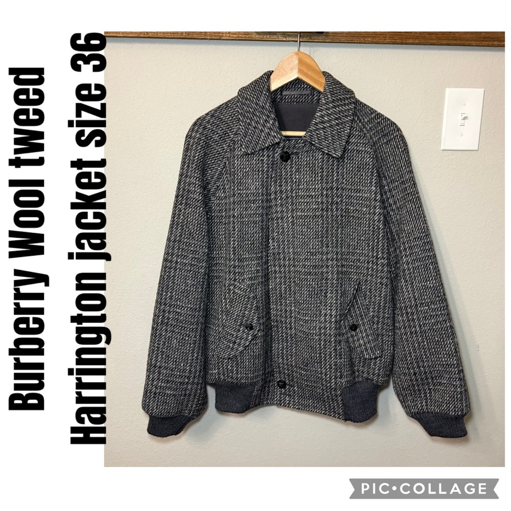 Burberry Wool tweed Harrington jacket size 36
